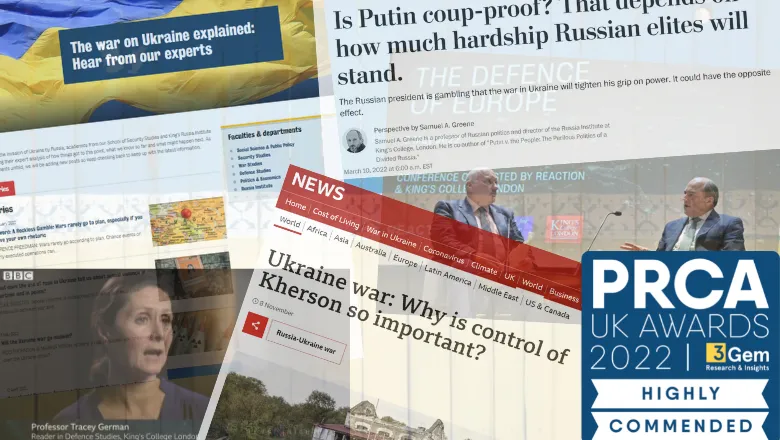 A montage of media and events which were part of the Ukraine Explained campaign