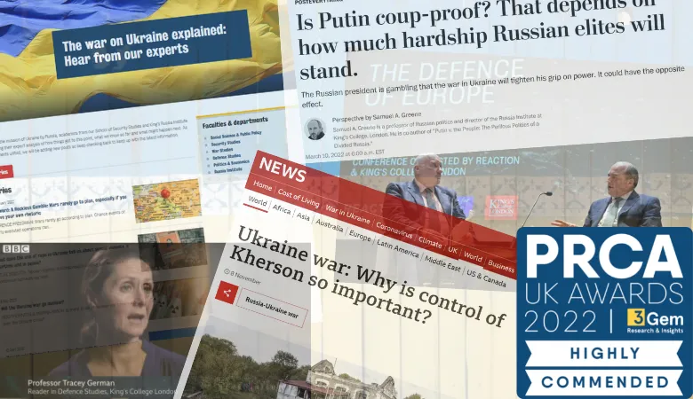 A montage of media and events which were part of the Ukraine Explained campaign