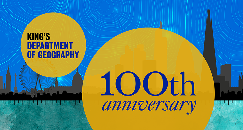 King's Geography 100th anniversary graphics