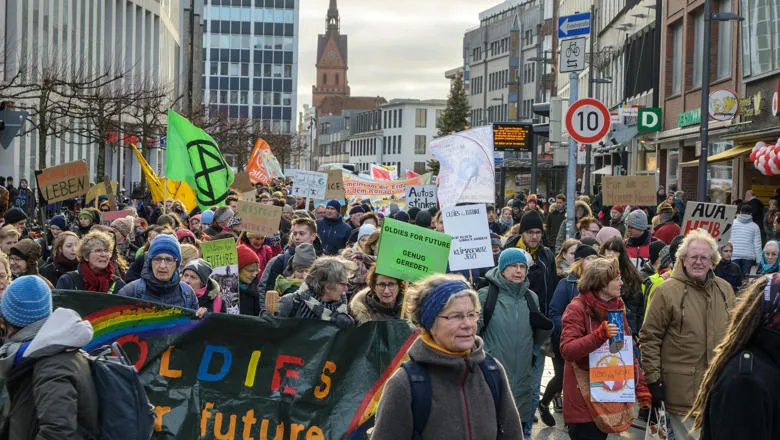 Older people at climate change protest