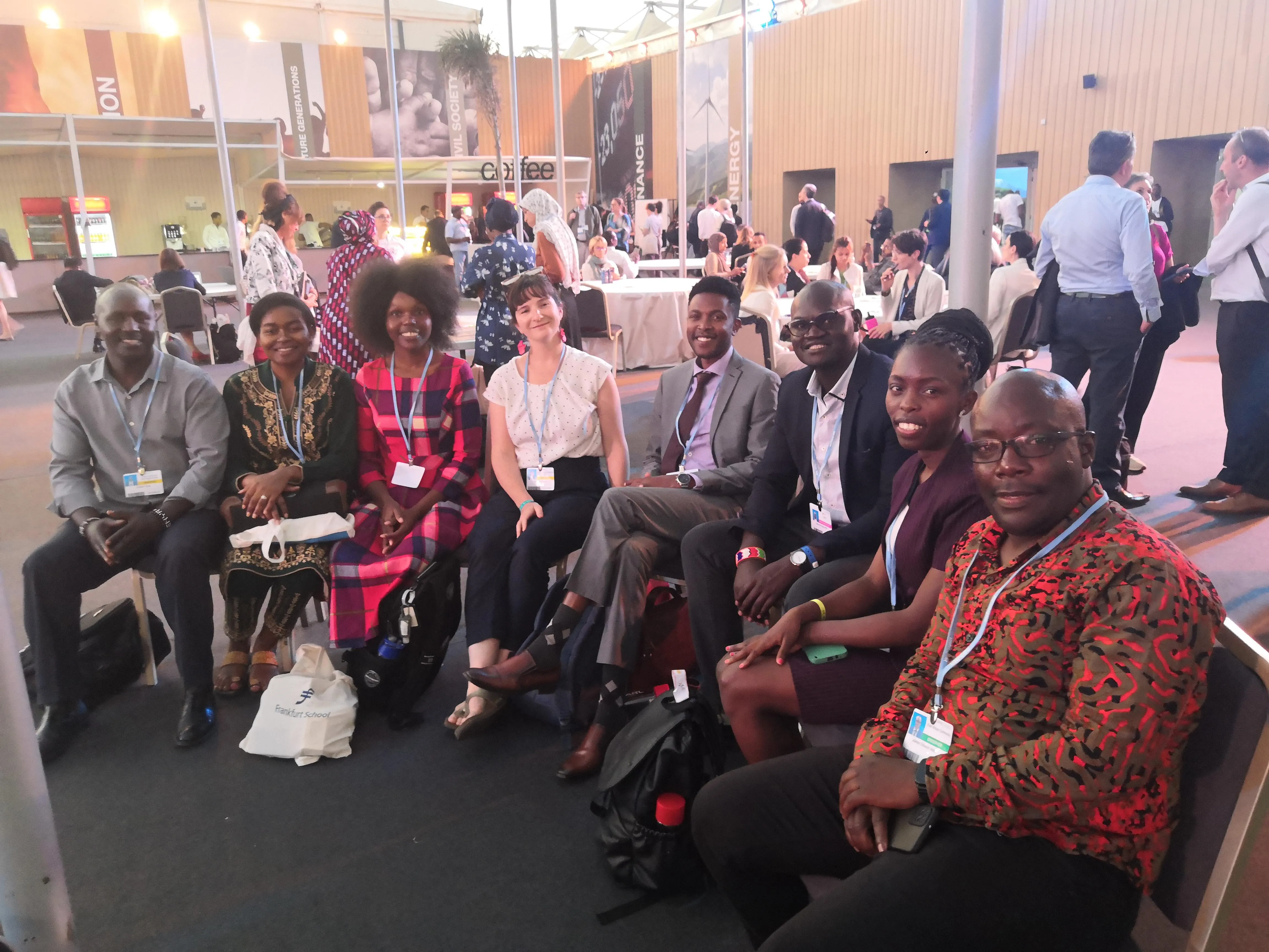 Susannah Fisher with her research partners at COP27