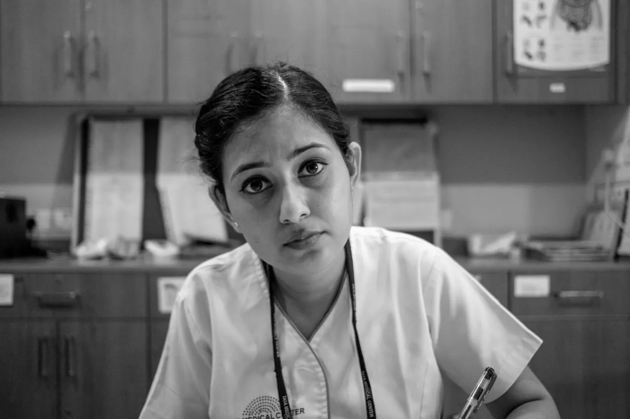 A doctor at Tata Medical Centre by Soumyendra Saha