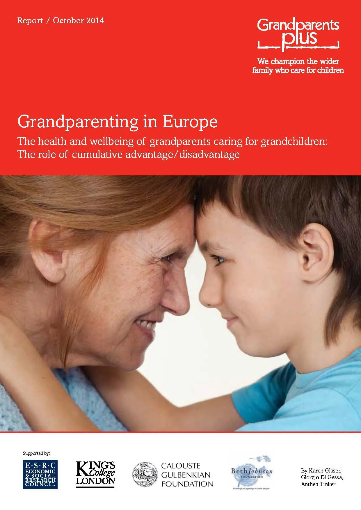 Cover of the Grandparenting in Europe booklet