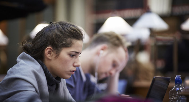 Students in the Maughan Library