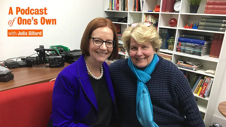 Sandi Toksvig and Julia Gillard