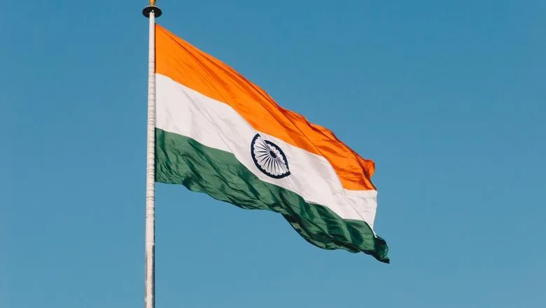 Indian flag in breeze