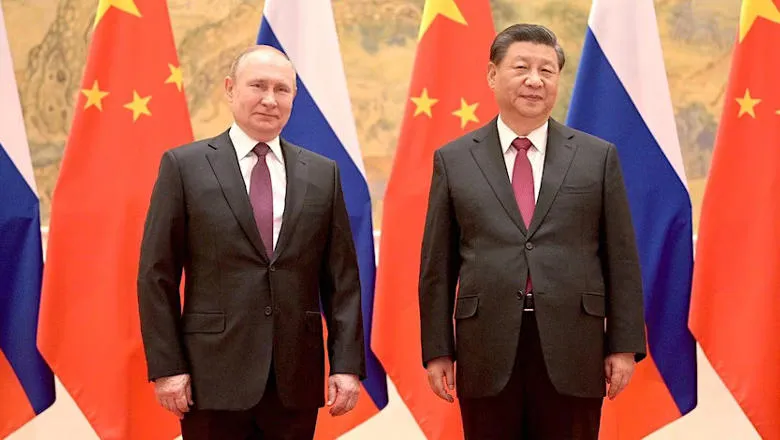 An image of Vladimir Putin and Xi Jinping