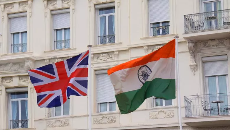 UK and India flags