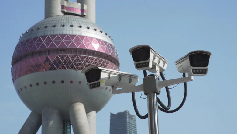 Three security cameras in China