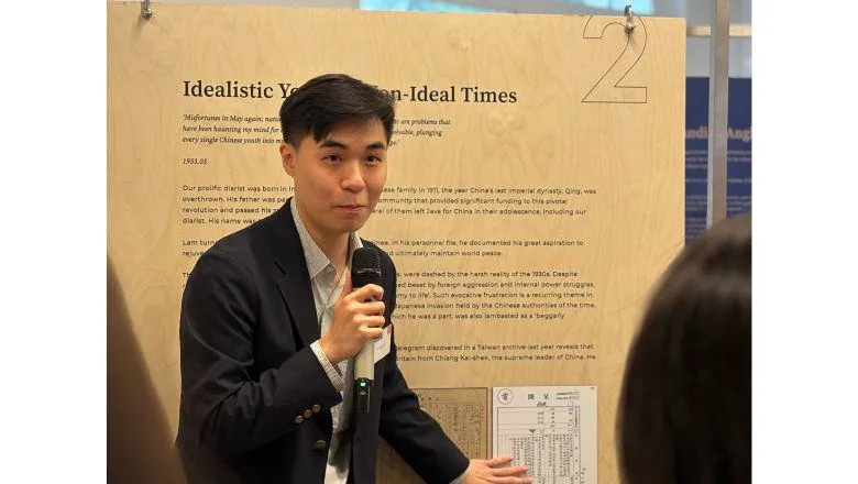 Angus Hui at the exhibition launch