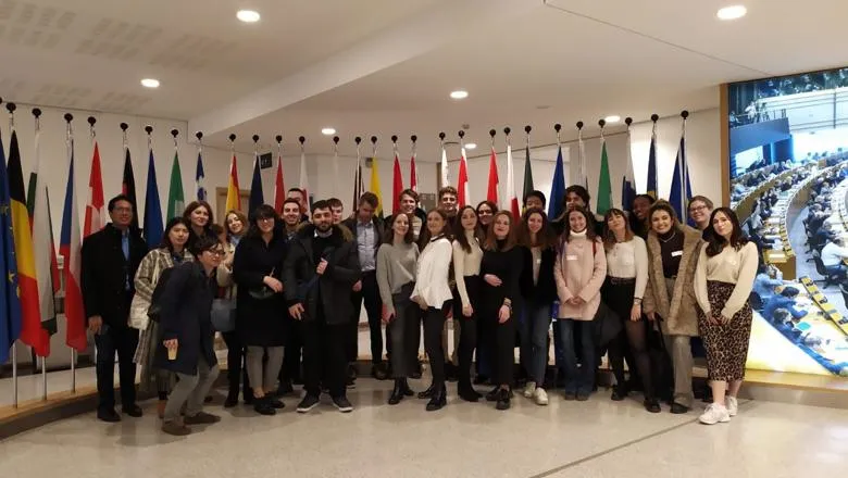 ESKA students at the EU in Brussels.