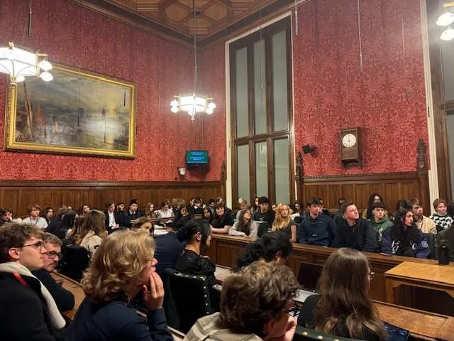 Students were invited to a committee room in the House of Commons. Picture: SPE