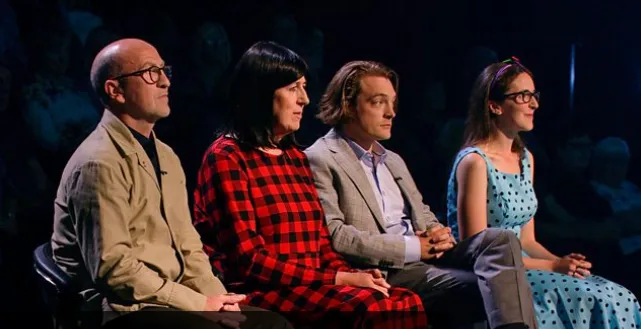 Dr Sagar, third from left, awaits his turn in the famous Mastermind chair.