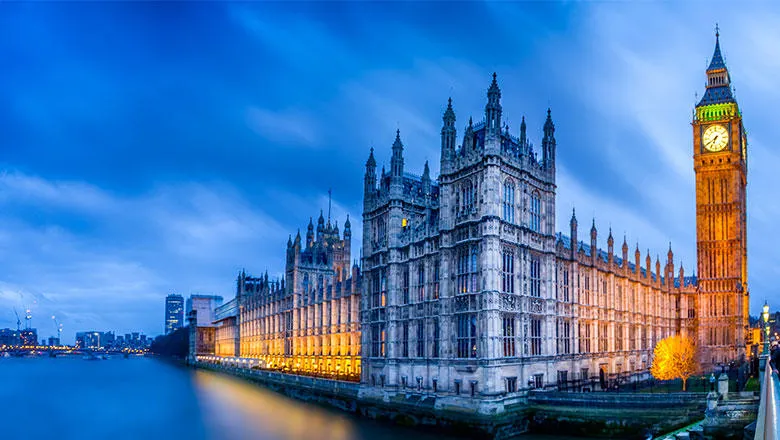 parliament at night