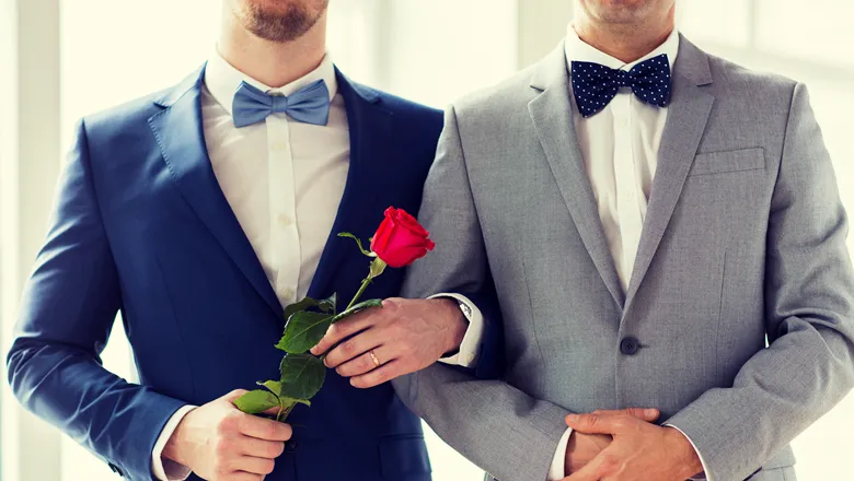 Two men getting married