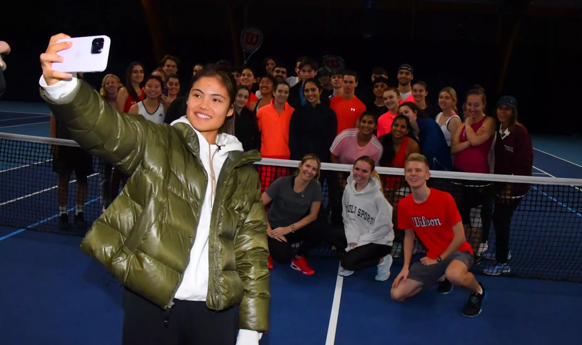 Emma Raducanu joined guests from King's College London at a special session at Bromley Tennis Centre organised by Jonathon. Picture: CONTRIBUTED