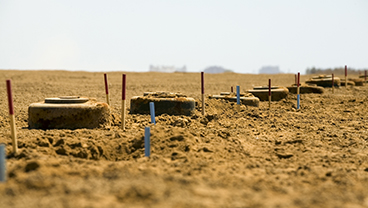 Clearing landmines in Sudan