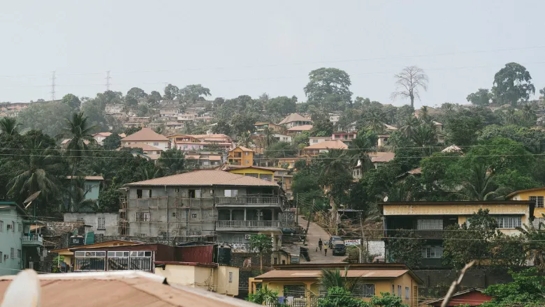 Houses and trees in Sierra Leone