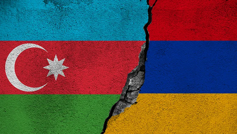Armenia and Azerbaijan flags