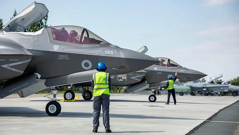 Two F-35B Lightnings of No.617 Sqn Royal Air Force