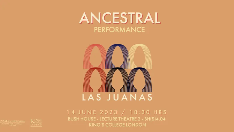 Graphic of Las Juanas music group with the word 'Ancestral' above it