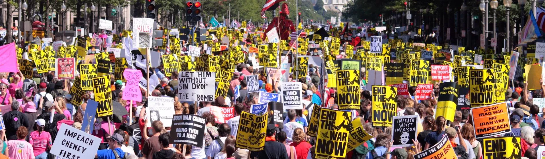 Anti-war protest in Washington