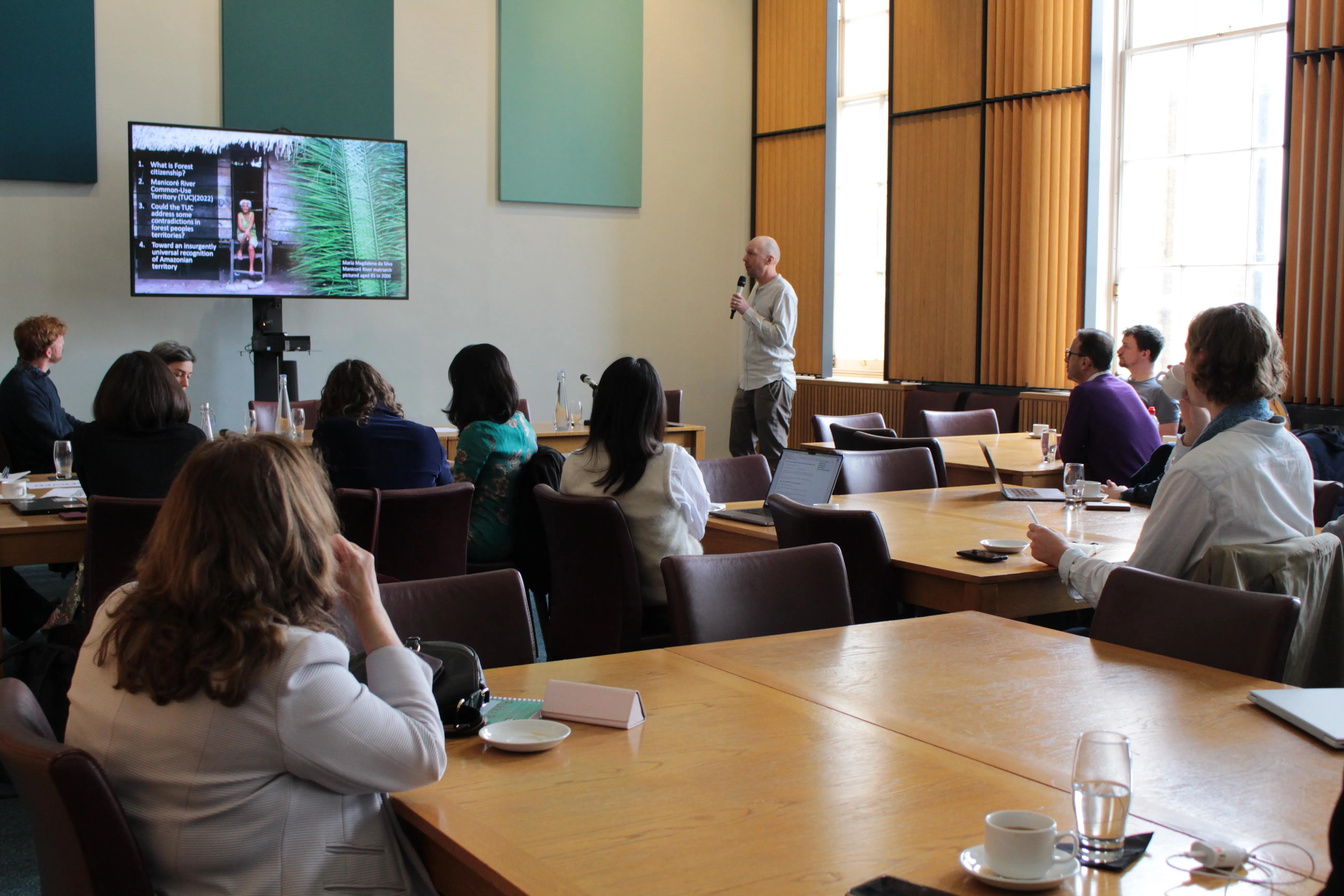 Audience during Dr James Fraser's talk on 'Is there a Forest Citizenship? at Bra'