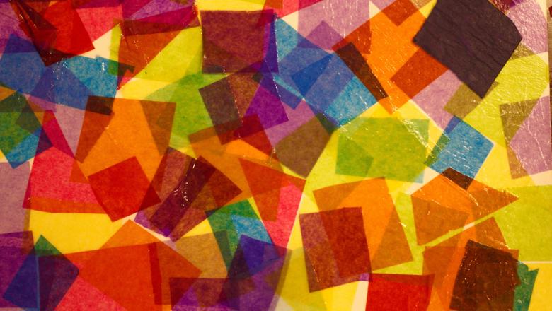Coloured plastic squares on paper (Image creadit: Joshua Hoehne)