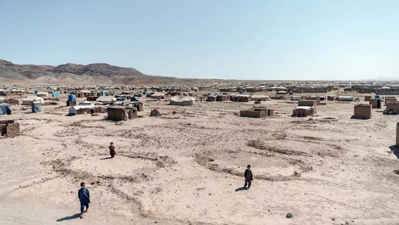 Displaced peoples camp in Herat, Afghanistan