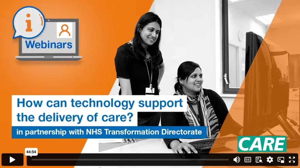 Skills for Care webinar: How can technology support the delivery of care