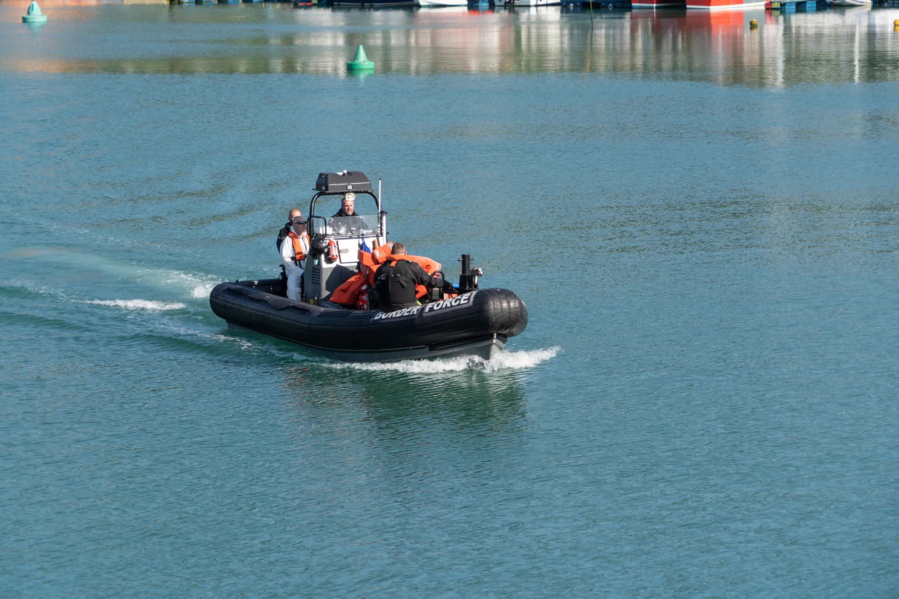 UK Border force boat in Dover