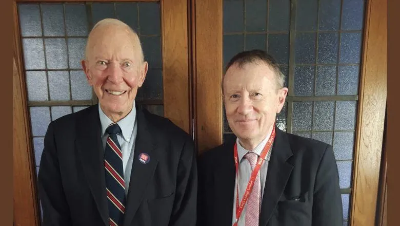 Tim Wilsey with James de Ropp (grandson of Baron Bill de Ropp)