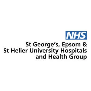 The St Georges, Epsom and St Helier Univeristy Hospitals and Health Group logo.