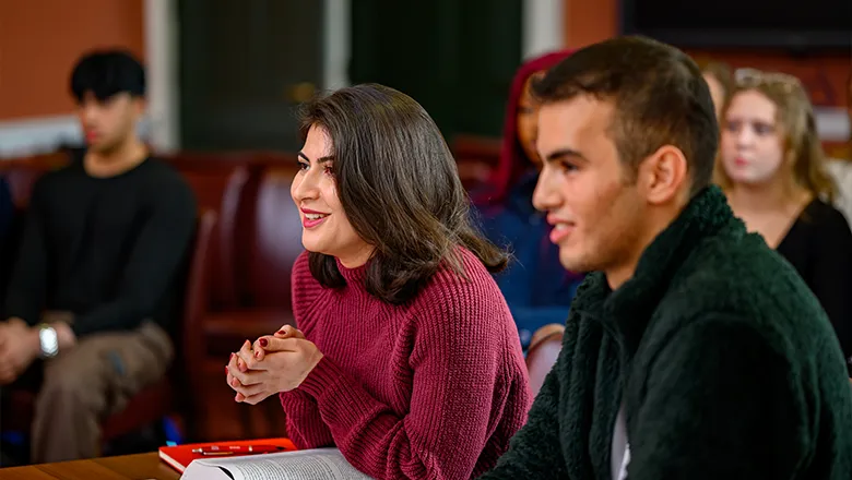 Two students in seminar