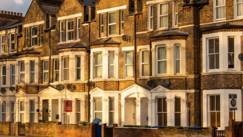 A terrace of Victorian houses in London