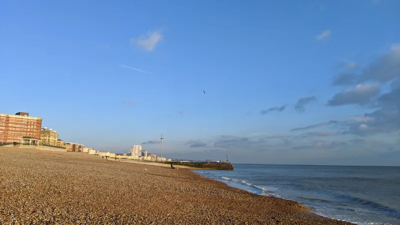 Brighton beach.
