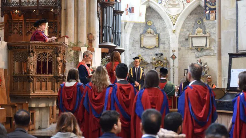 Image from graduation ceremony of doctorate graduates