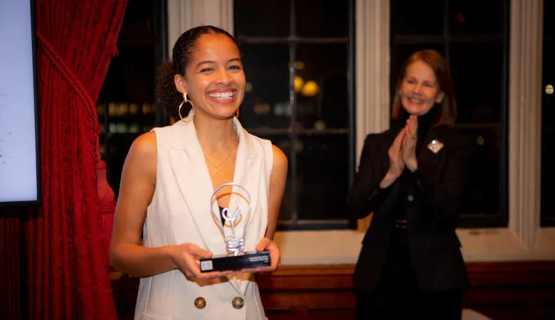 Josephine Philips receiving an award