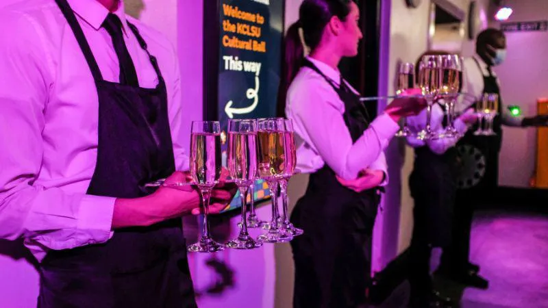 Image of drinks on tray at KCLSU Cultural Ball
