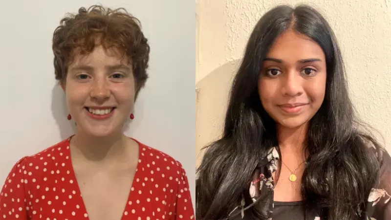King's students Rebecca Hotchkin and Akshayaa Shanthan