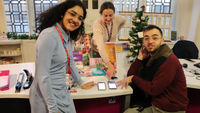 Libraries student with the Librarians