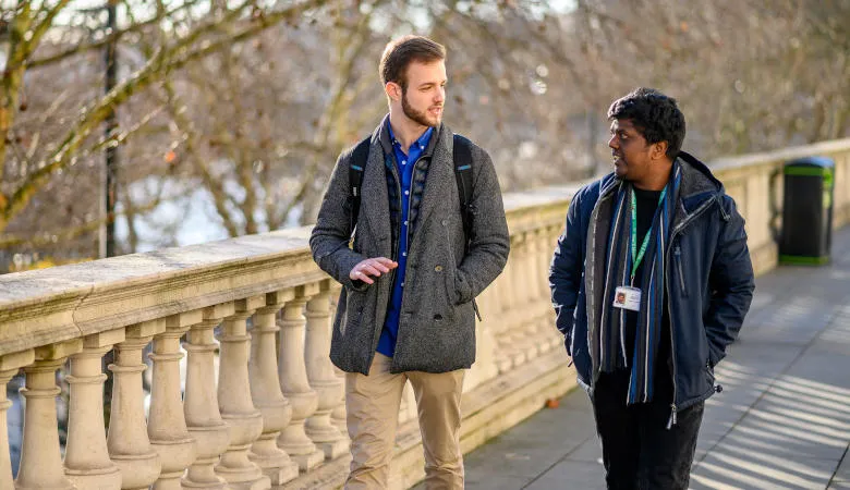 Students walking