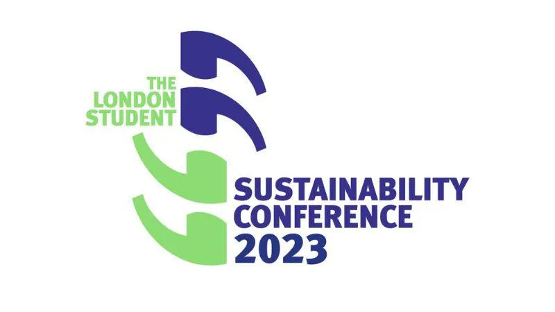 The image is the logo for the Sustainability Conference 2022, text on the image says: The London Student Sustainability Conference 2023