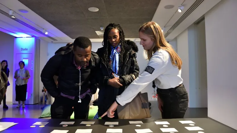 King's student mediating at Science Gallery London