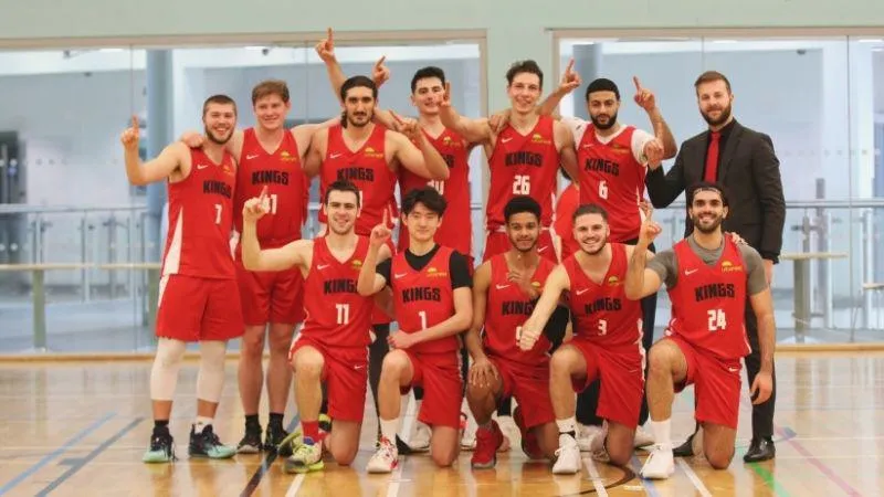 A group shot of the KCL Basketball Men's team