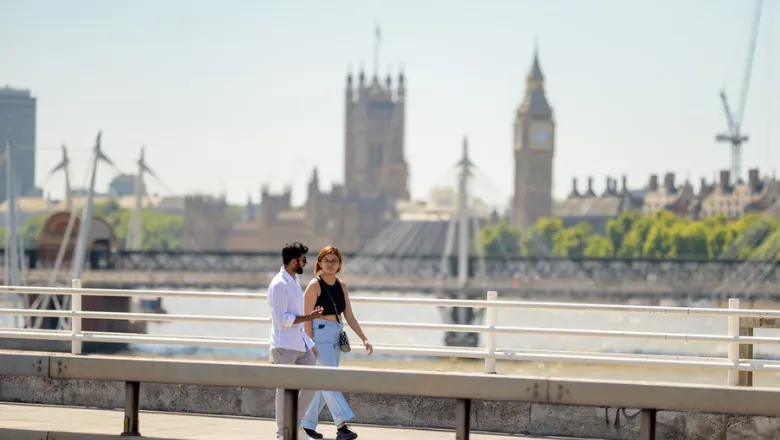 King's students London skyline