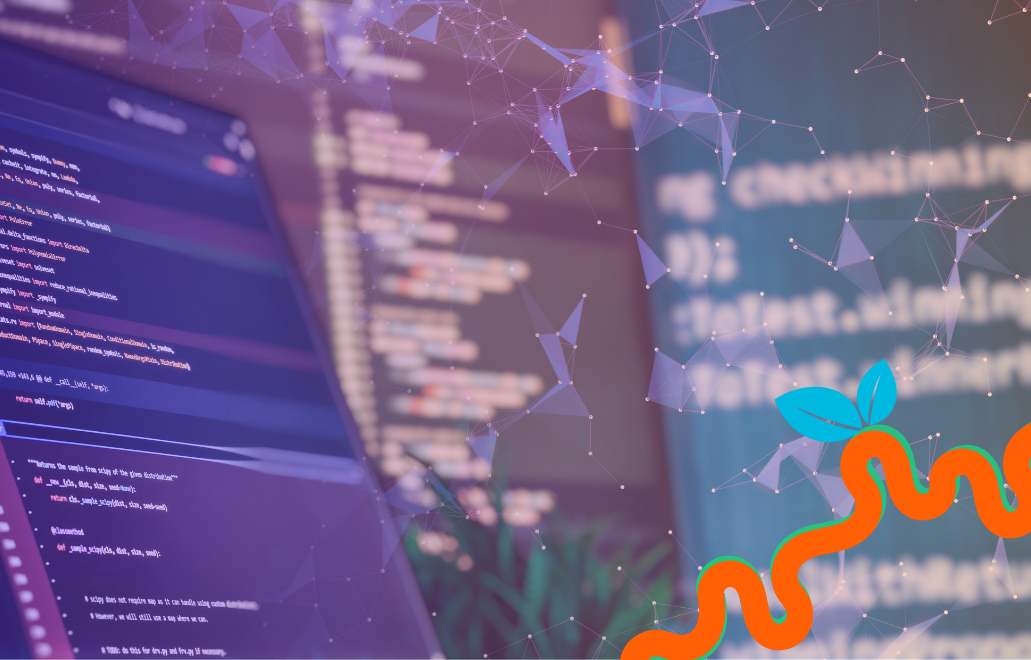 Three computer screens showing python code