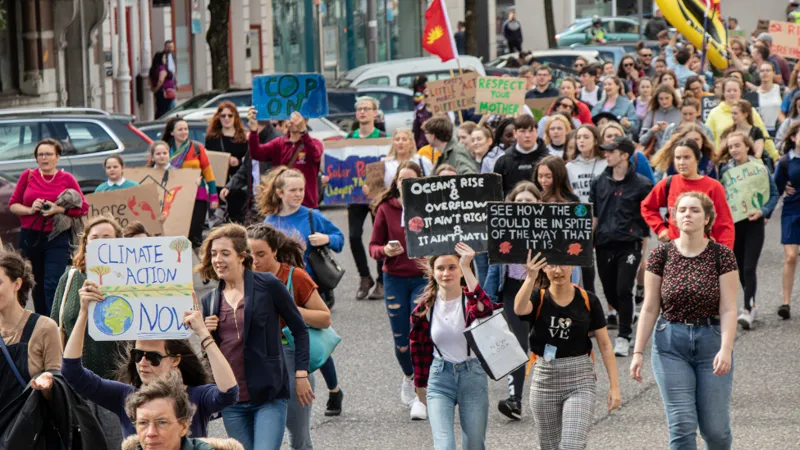 Young climate protesters