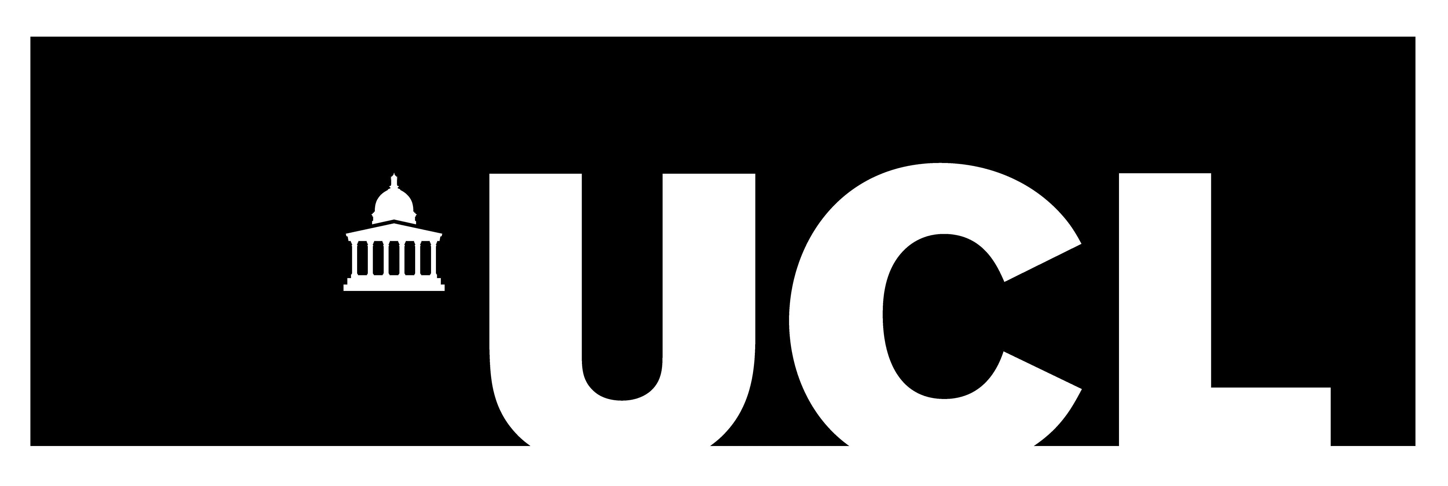 UCL logo in black and white